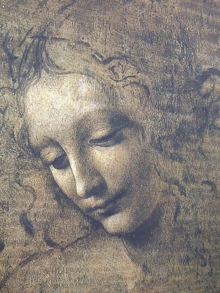 新品】【レオナルド・ダ・ヴィンチ】素描「ほつれ髪の女」小 アート