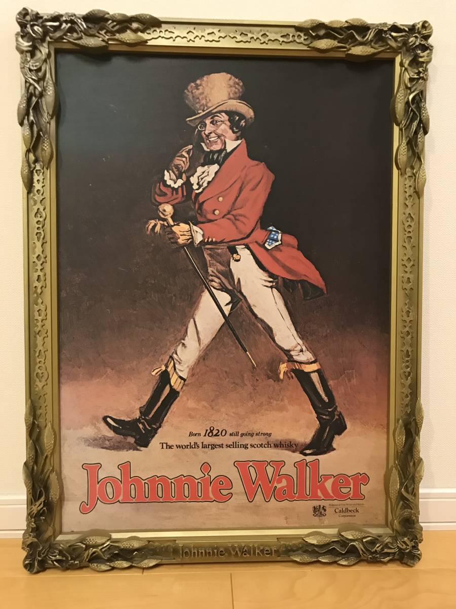 非売品Johnnie walkerジョニーウォーカー額縁絵画スコッチウイスキー