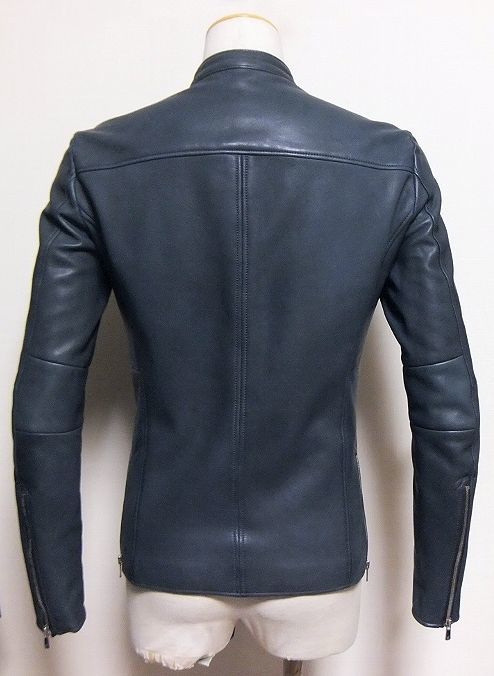 5351 5351プールオム ラムレザーシングルライダース サイズ3 ブラック