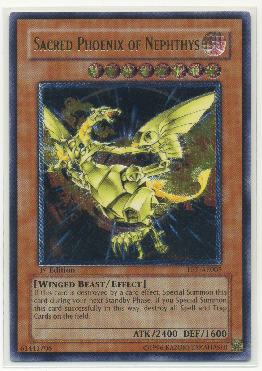 遊戯王/ネフティスの鳳凰神 アジア版 FET-AE005 1st レリーフ 美品