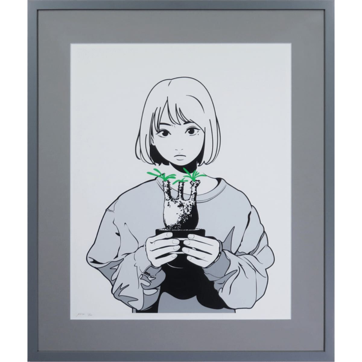 8624 真作 アンリマティス アイススケーター シルクスクリーン 額装の