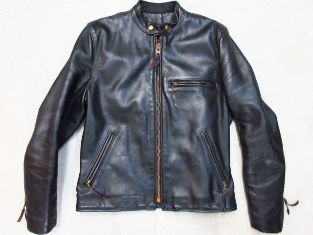 40 オールド VANSON シングル ライダース B レザー ジャケット 革