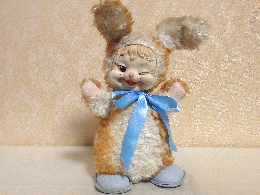 Rushton ラバーフェイスバニー Vintage Rushton Rubber Face Doll