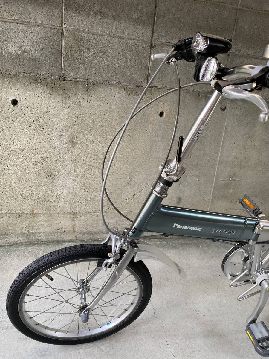 Panasonic LIGHT WING折りたたみ自転車 青 直接渡し希望】Panasonic