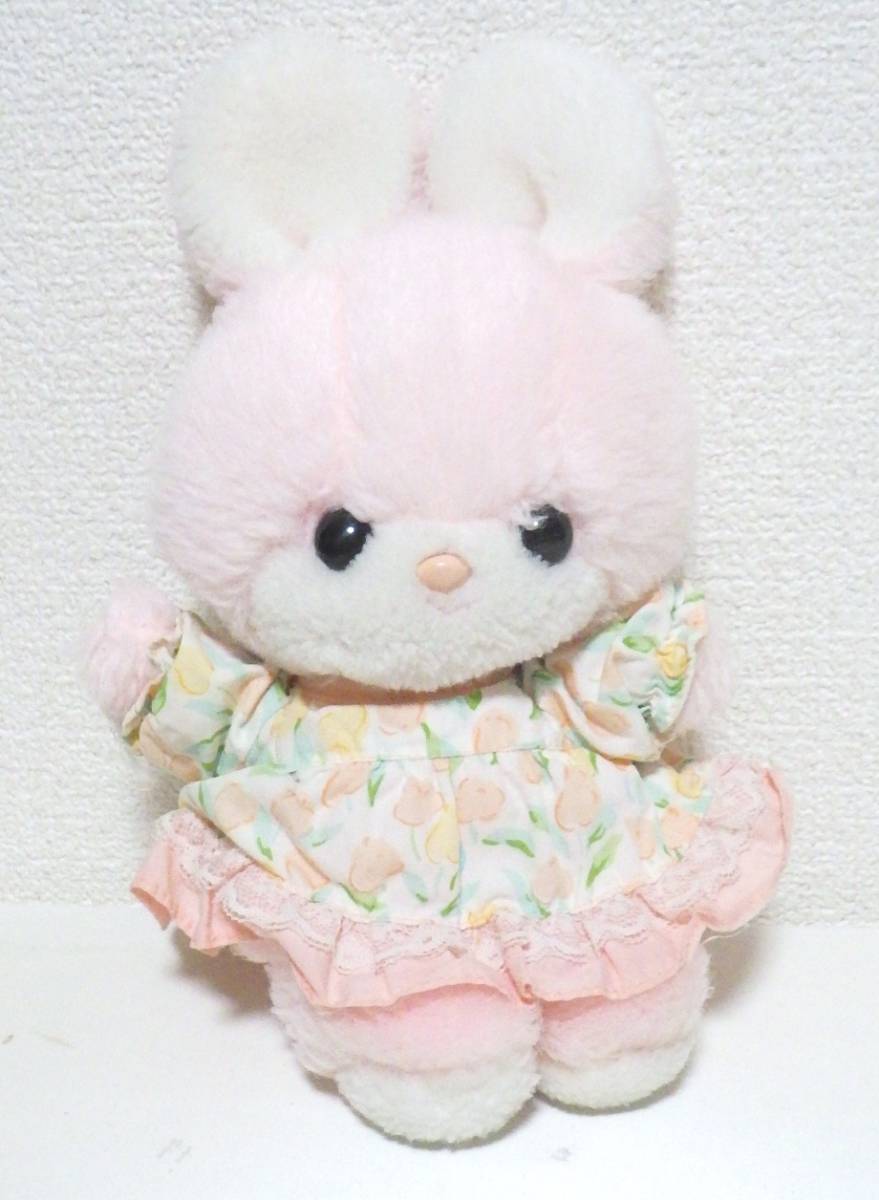 吉徳クリーミー昭和レトロ初期タグ当時の物ウサギ＆ネコぬいぐるみ中古