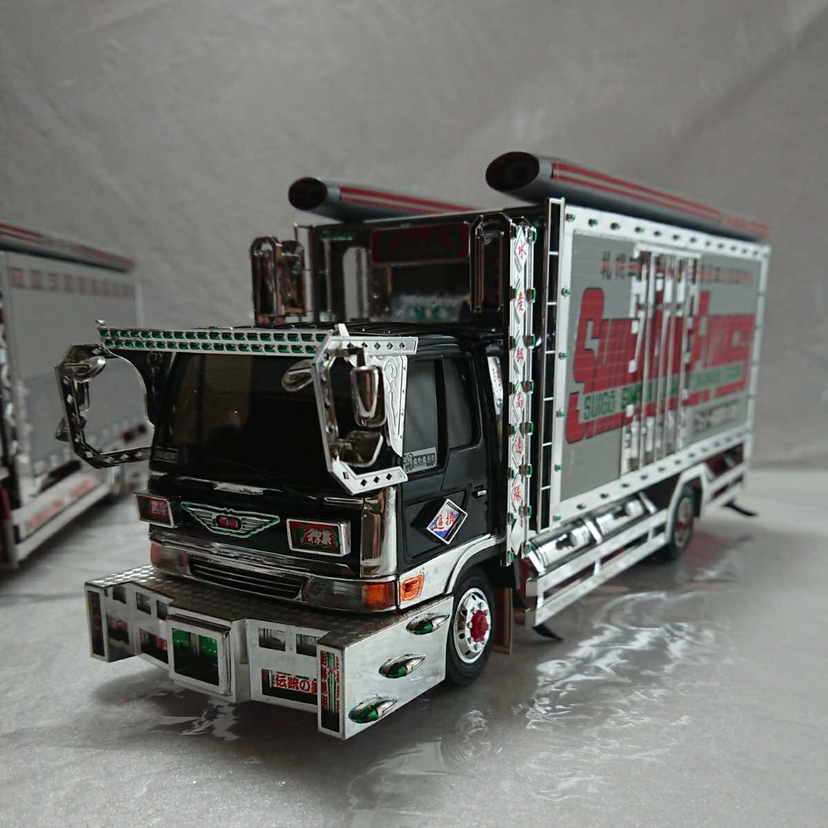 アオシマ 1/32 デコトラ 椎名急送 水郷特急ベース オリジナル完成品の