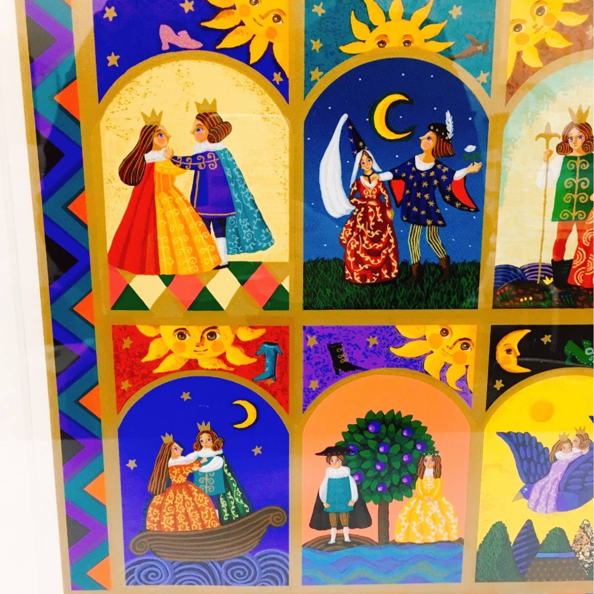 ☆小澤摩純 シルクスクリーン 「踊る12人のお姫様」 直筆サイン入り