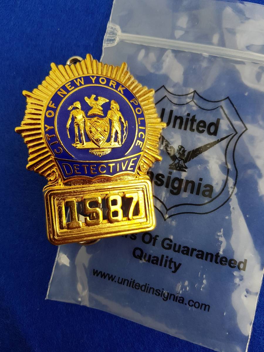 米国ポリスバッジ【NYPD ニューヨーク市警 警部補ランク】PFバッジ