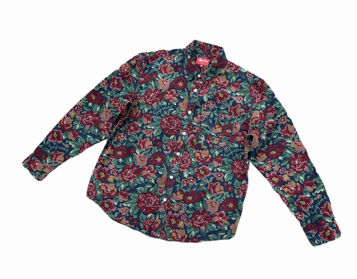 □ supreme 20AW digi floral corduroy shirts コーデュロイ