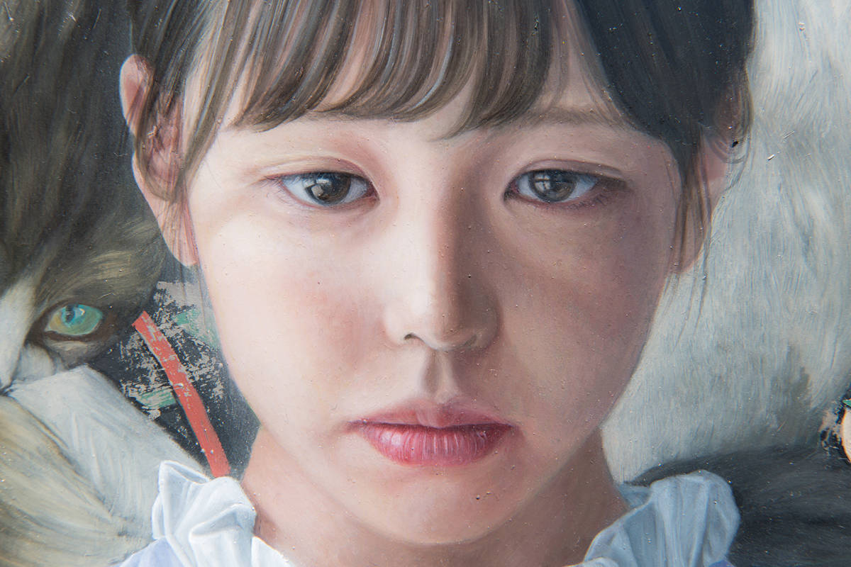 新品】ホキ美術館出品作家♪貴重！茅原佳介☆肉筆 写実絵画 白日会作家