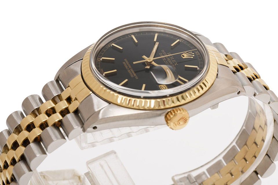 デイトジャスト 16013 コンビ SS/YG 黒文字盤 60番 メンズ 自動巻