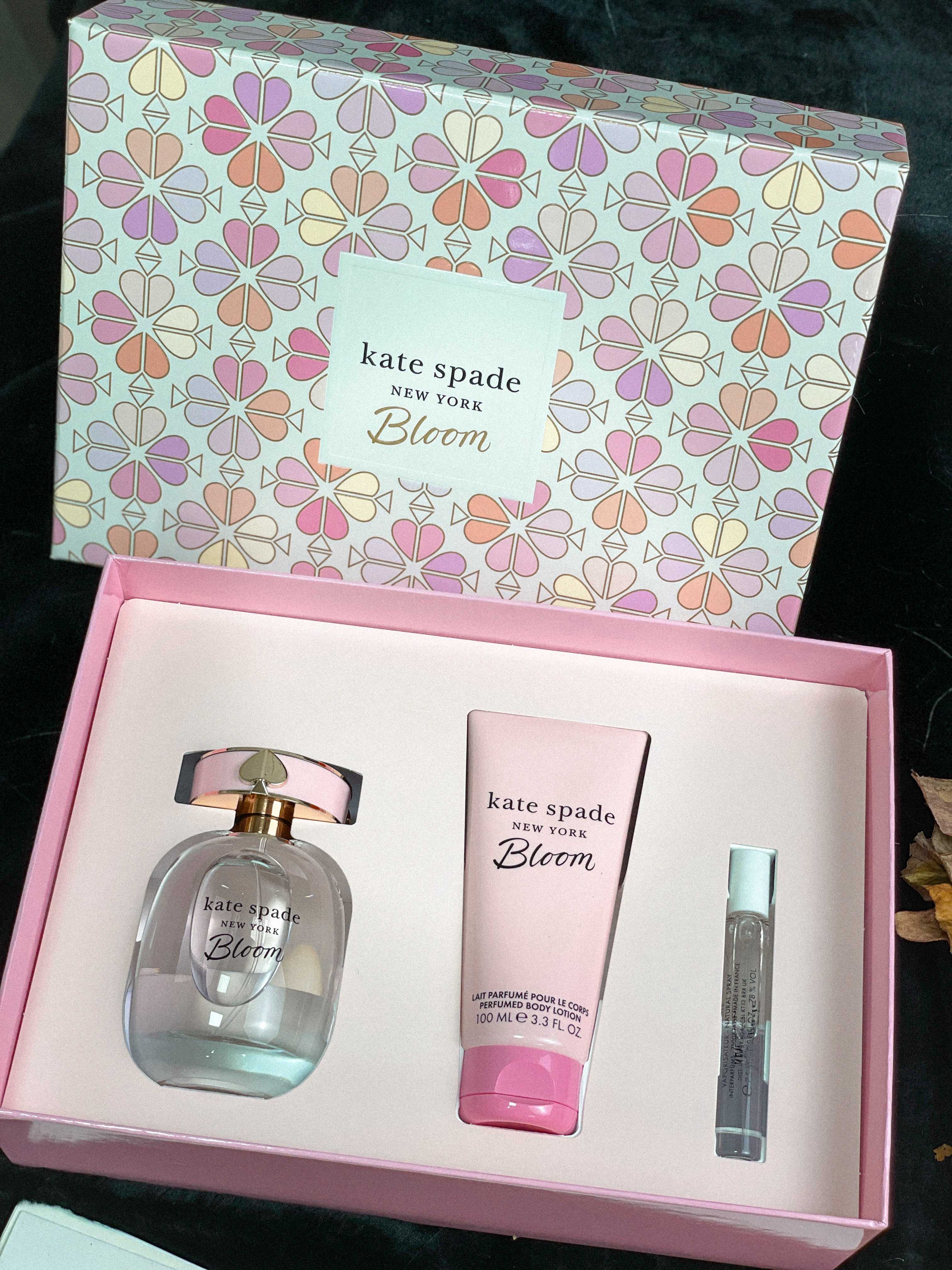 KATE SPADE 桃氣花語淡香水禮盒(淡香精100ml+香水筆7.5ml+身體乳100ml