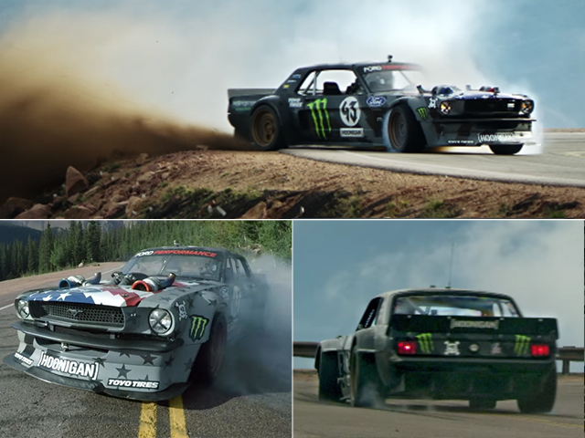 1400馬力の1965年式マスタングで、ケン ブロックがパイクスピークで