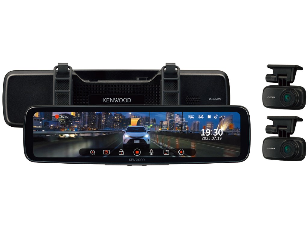 ケンウッド 前後撮影対応2カメラドライブレコーダー「DRV-MR480」発売