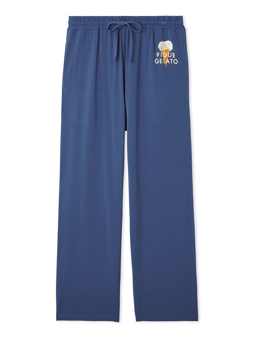 HOMME】レーヨンダブルジェラートロゴロングパンツ(ロングパンツ