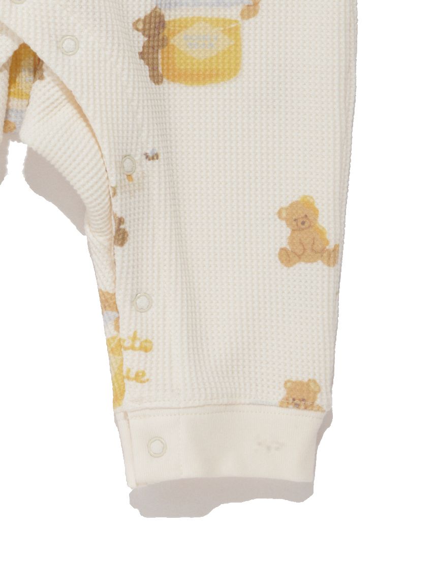BABY】はちみつベア柄ロンパース(新生児 (50cm))｜ルームウェア