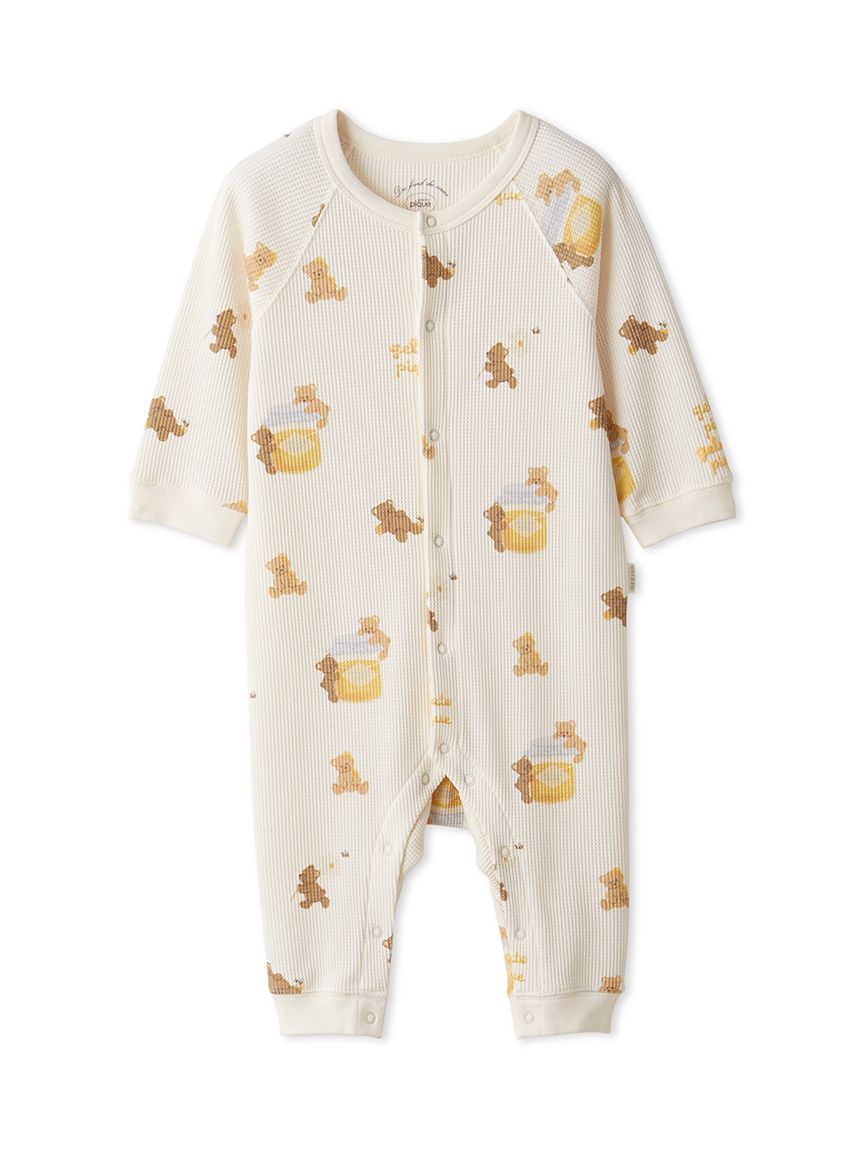 BABY】はちみつベア柄ロンパース(新生児 (50cm))｜ルームウェア