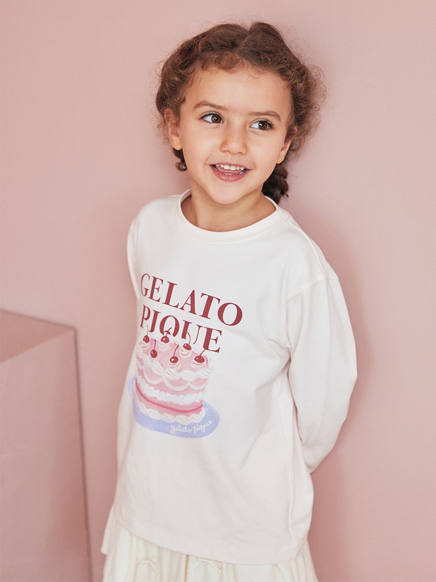 KIDS】ケーキワンポイントロンT(カットソー＆Tシャツ)｜ルームウェア
