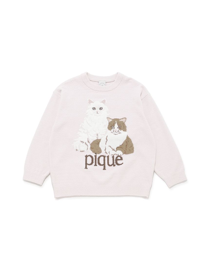 JUNIOR】エアリーモコキャットジャガードプルオーバー&ショートパンツ