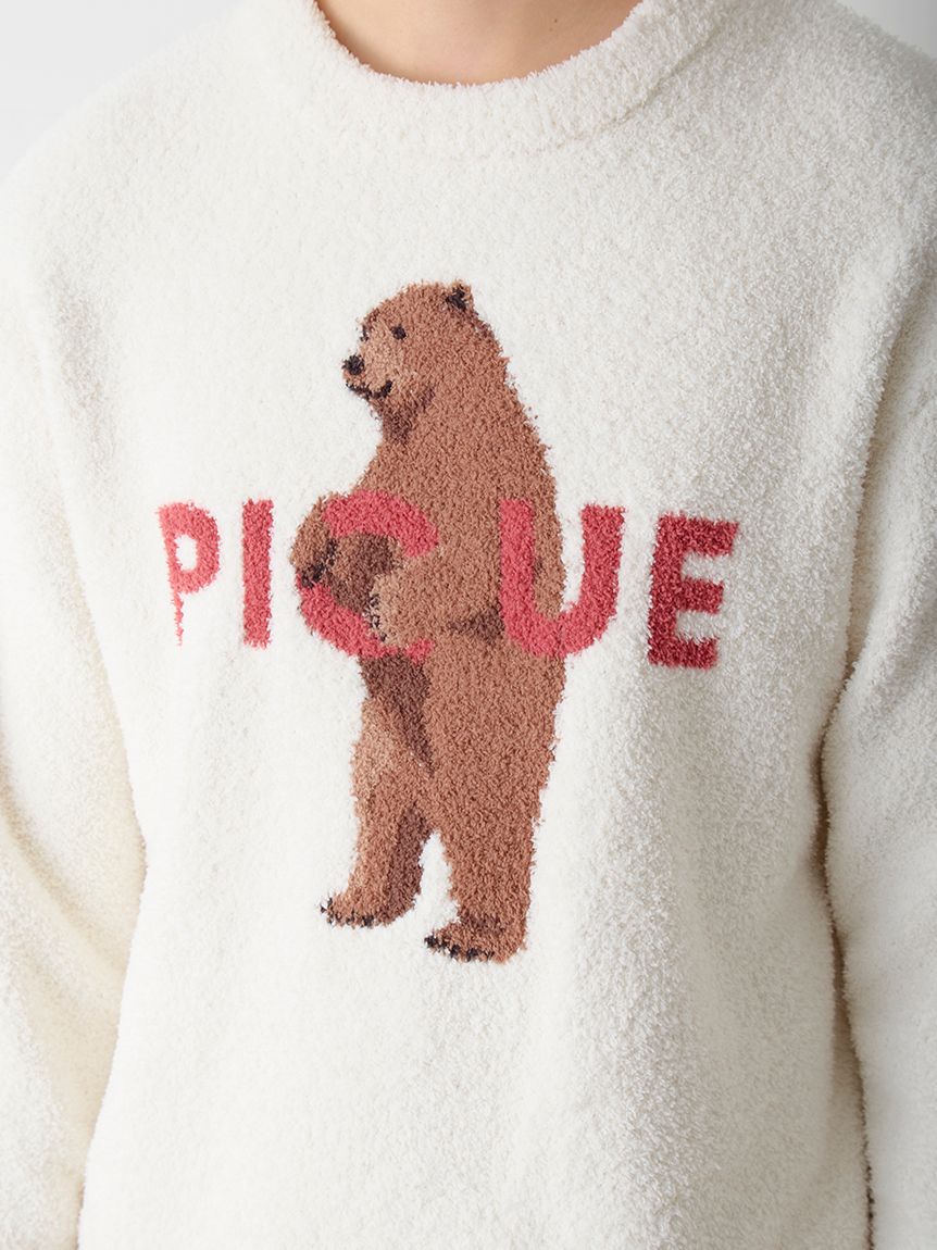 HOMME】パウダーフォレストベアジャガードプルオーバー(ニットプル