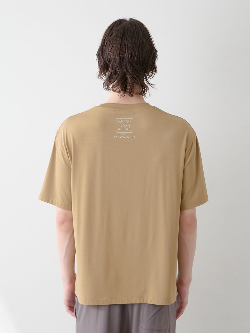 HOMME】【接触冷感】クールレーヨンロゴTシャツ＆ハーフパンツセット