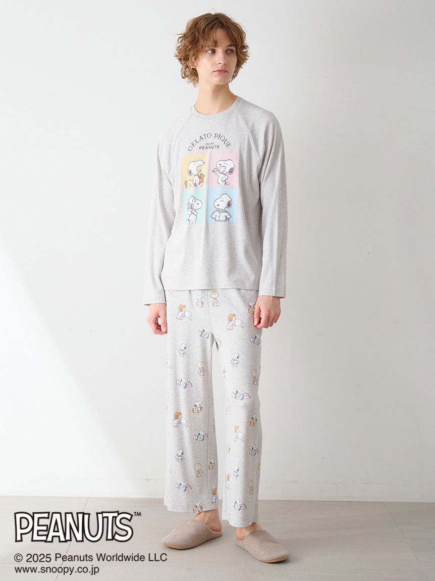 PEANUTS】【HOMME】オリジナルアート ワンポイントロンT(カットソー・T