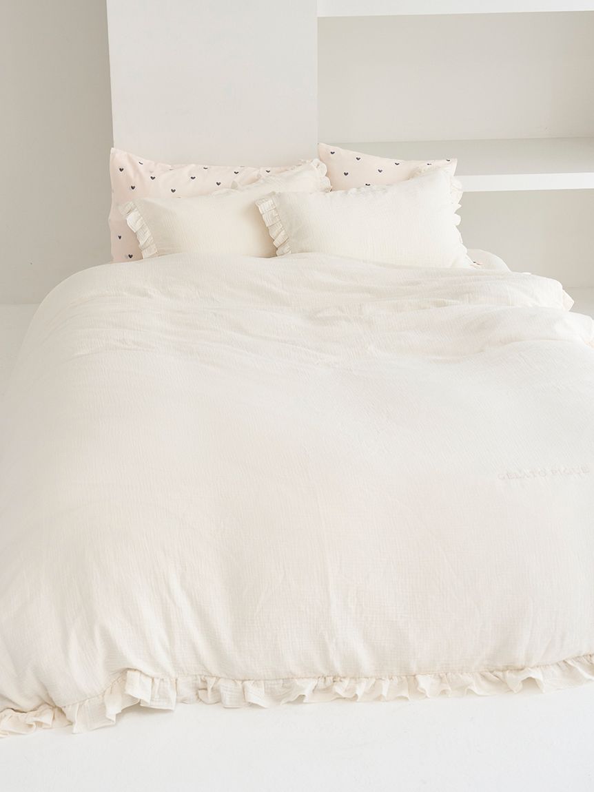 Sleep】ダブルガーゼフリル ピローケース(枕カバー)｜ルームウェア