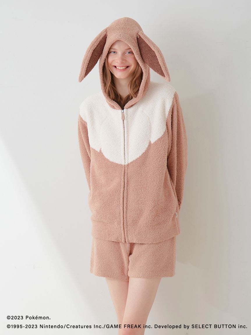 ポケモンスリープ】ベビモコ イーブイ パーカ＆ショートパンツセット