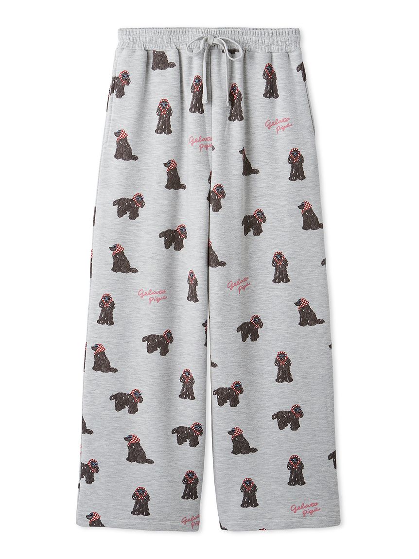 スカーフDOG柄ロングパンツ(ロングパンツ)｜ルームウェア・パジャマ