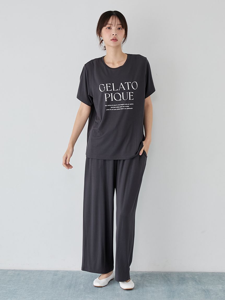 レーヨンロゴロングパンツ(ロングパンツ)｜ルームウェア・パジャマ通販