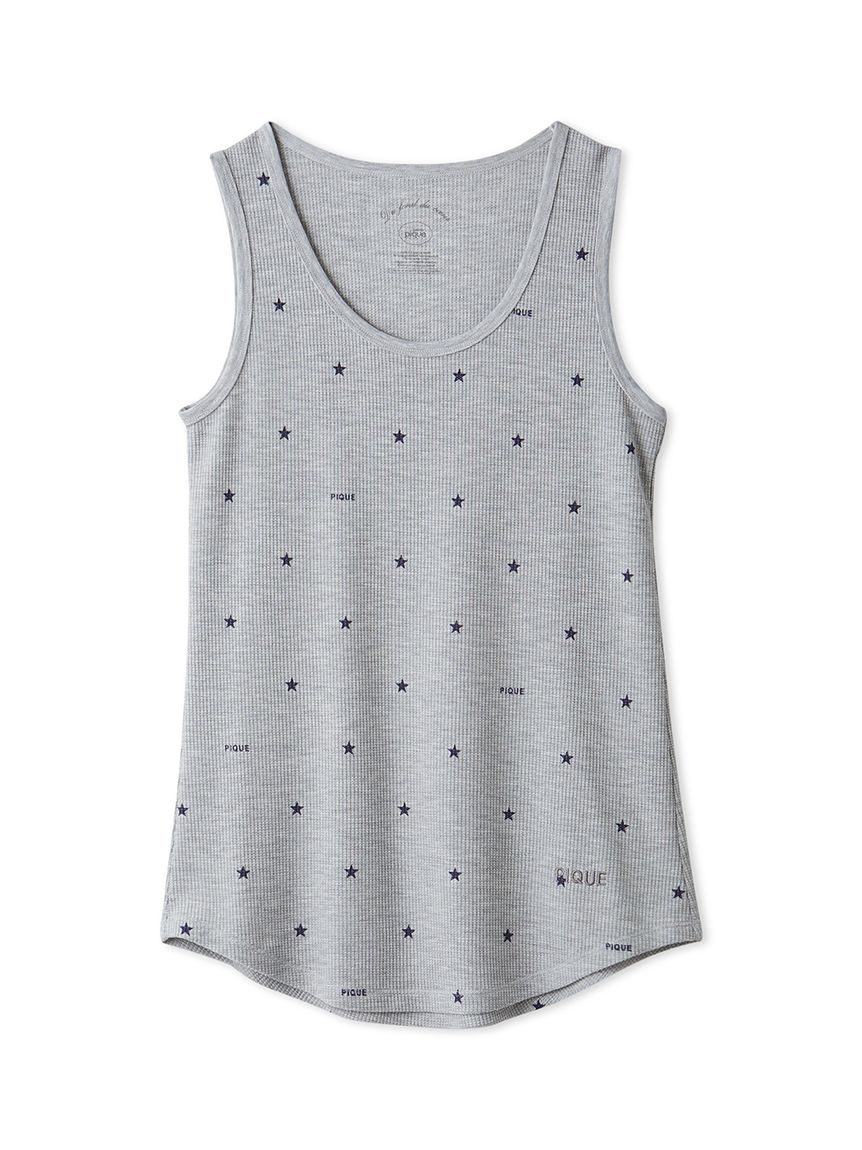 星柄ワッフルタンクトップ(キャミソール)｜ルームウェア・パジャマ通販