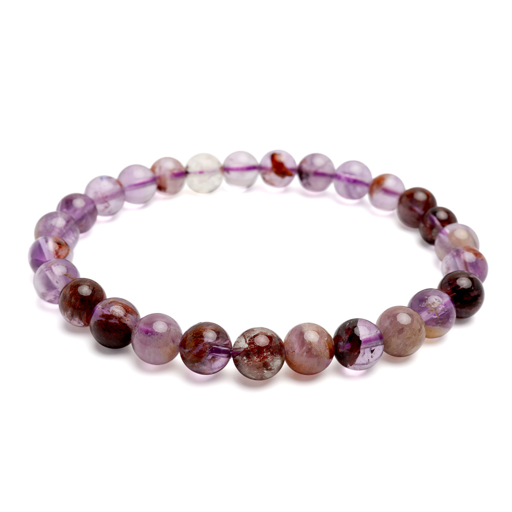 パワーストーンブレスレット 数珠ブレスレット ファントムアメジスト