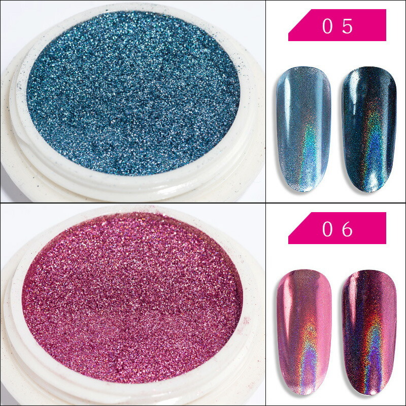 カラーユニコーンミラーパウダー 2個セット】チップ付き ユニコーン