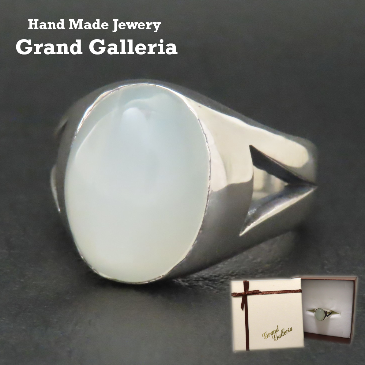 ブルームーンストーンリング シルバー925 指輪 【刻印無料】ブルー