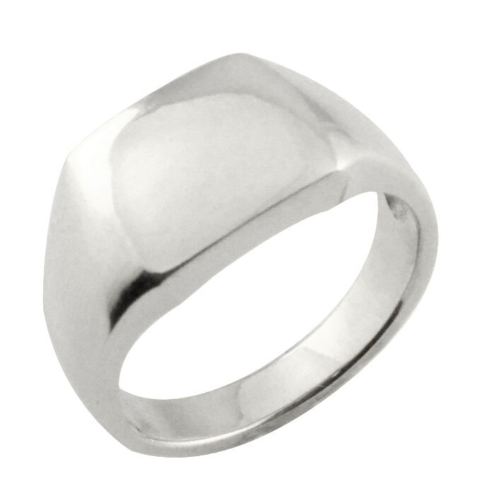 メンズ リング プラチナ 指輪 印台 インダイ 四角 プラチナ900 pt900