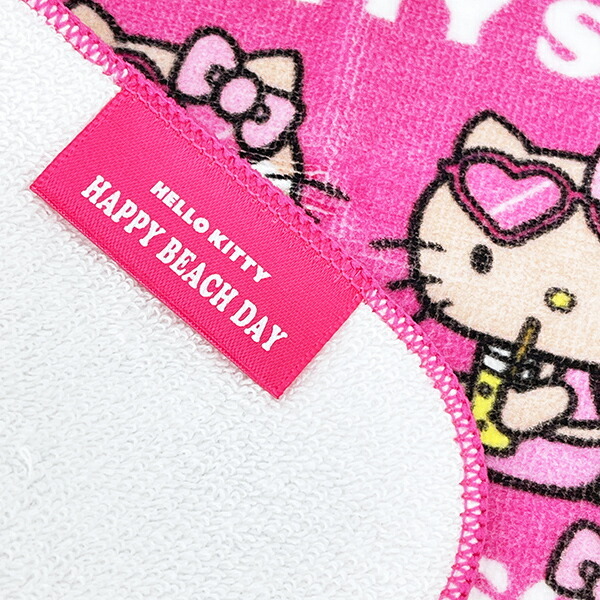 サンリオ ハローキティ 日焼け キティ 刺繍ハンドタオル ジュース