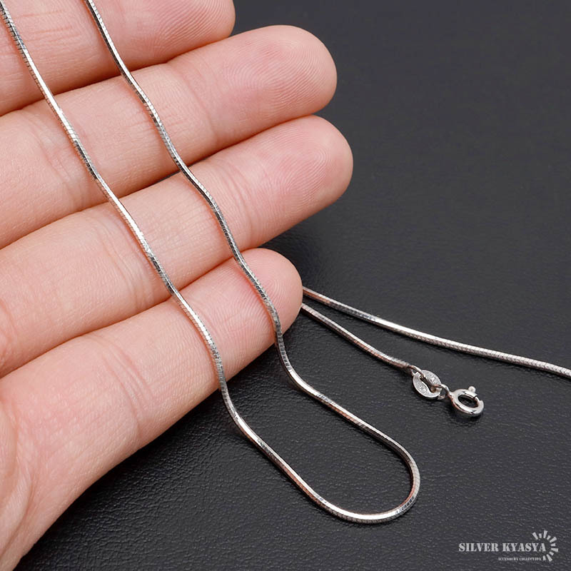 シルバー925 スネークチェーン ネックレス 幅1.4mm 45cm ネックレス