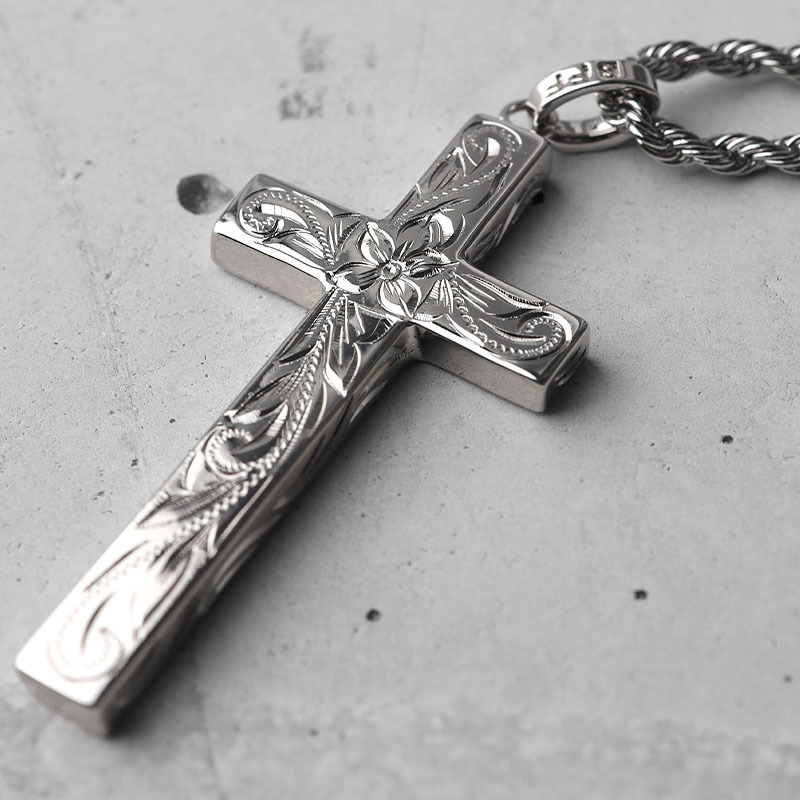 BFF ブランド クロスネックレス シルバー 銀色 silver Lサイズ