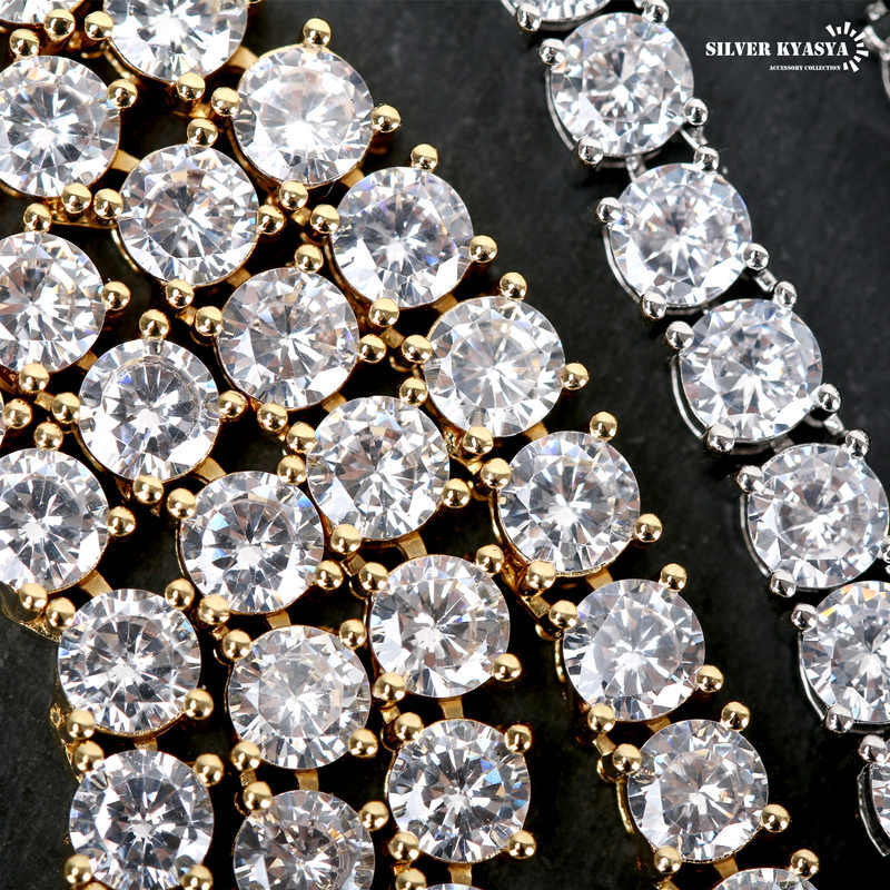 テニスチェーンネックレス メンズ シルバー ゴールド 金 テニス