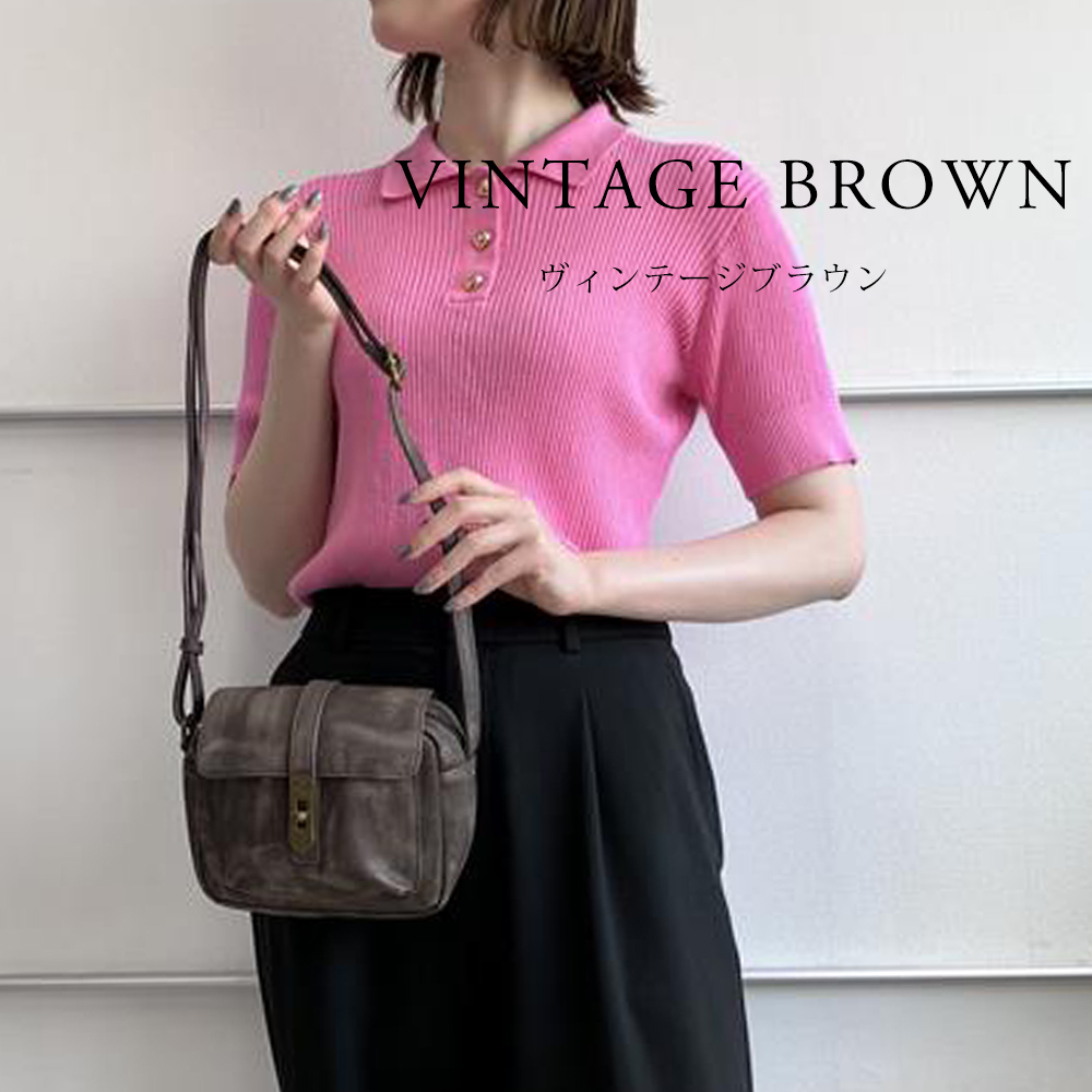 DEVICE ヴィンテージデザイン ヴァティカルベルト ショルダーバッグ