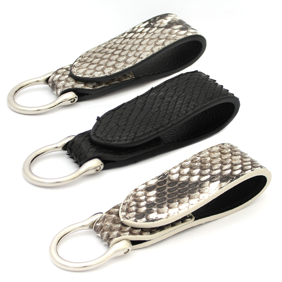 本革キーホルダー ベルトループ パイソン革 送料無料 / ループベルト