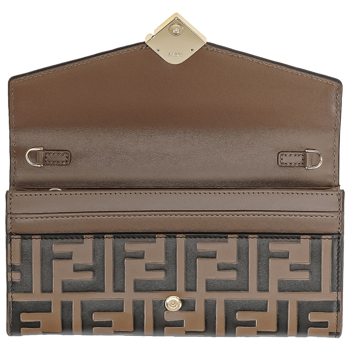 フェンディ FENDI 財布 長財布 フラップ式長財布 かぶせ 小銭入れ付き