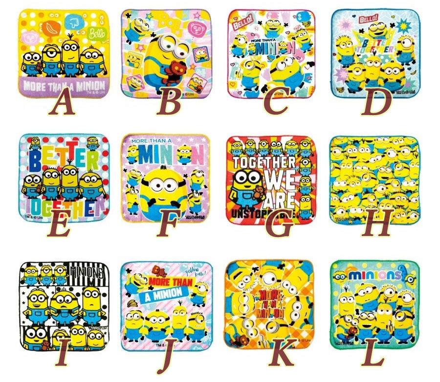 選べる12種類)【ミニタオル】ミニオンズハンドタオル ハンカチ