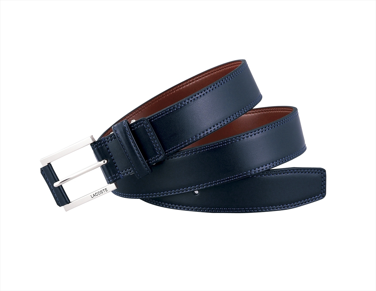 LACOSTE ベルト ネイビー 商品35×1100mm、金具：ピン式、調整可（最大