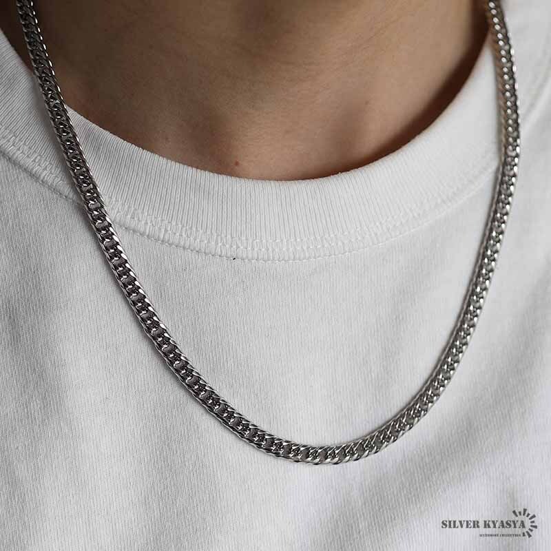 ステンレス ダブル喜平チェーンネックレス 6mm 50cm/55cm/60cm