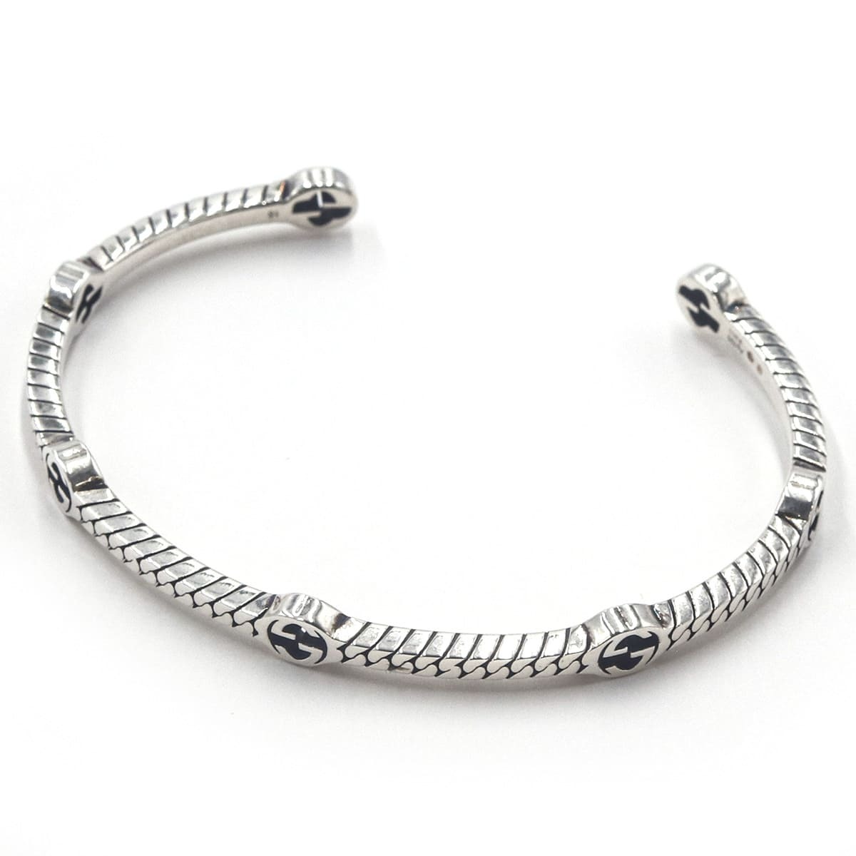 正規BOX 付き 】 グッチ ブレスレット メンズ シルバー 925 GUCCI