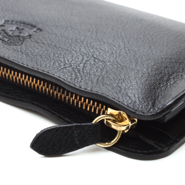 イルビゾンテ IL BISONTE L字ファスナー長財布 C0909 153 BLACK 本革