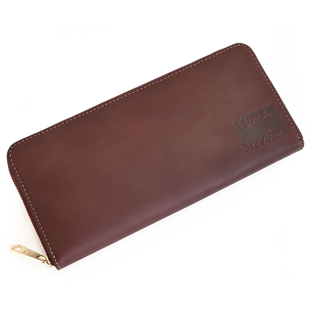 ポールスミス 財布 長財布 ラウンドファスナー ボルドー Paul Smith