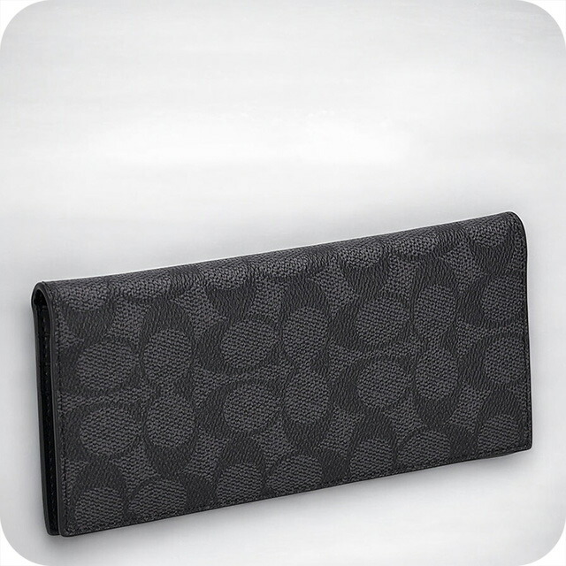 コーチ 長財布 メンズ ブランド COACH CW371 チャコール/ブラック