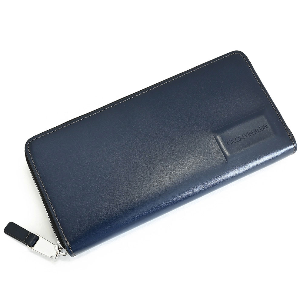 カルバンクライン 財布 長財布 ラウンドファスナー 紺(ネイビー) CK